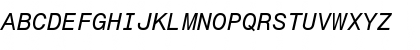 Monospace 821 Italic Font