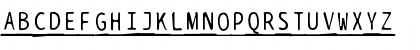 BPtypewriteDamagedUnderscored Regular Font