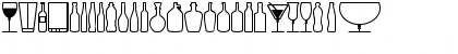 Glass and bottles St Regular Font