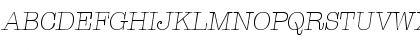 Typewriter-XlightIta Regular Font
