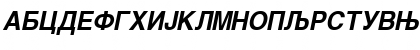 Arial Cirilica Bold Italic Font