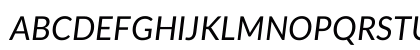 LatoLatin Italic