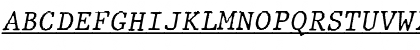 JMH Typewriter mono Under Italic Font