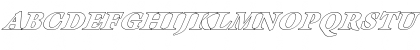 FZ ROMAN 26 HOLLOW ITALIC Normal Font