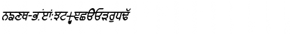 GurmukhiLys 010 Italic Normal Font