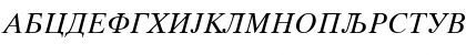 Makedonski Tajms Italic Font