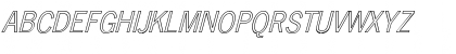 NewsGothic Hollow Italic Italic Font