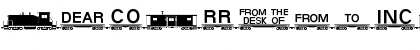 AlphabetTrain Boxcar Font