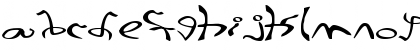 001 Stretched-Strung Wide Regular Font