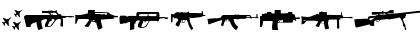 Army weapons tfb Regular Font