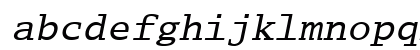 LucidaTypewriter RomanItalic
