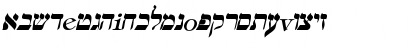 Hebrew-Italic Regular Font