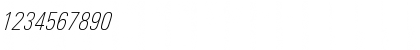 LinotypeUnivers CondThinItalic Font