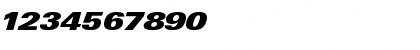 LinotypeUnivers ExtdXBlackItalic Font