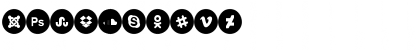 Icons Social Media 8 Regular Font