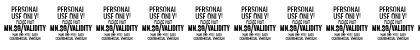 Validity Script Bold PERSONAL U Italic Font