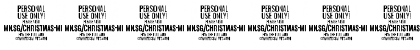 Christmas Miracle PERSONAL USE Regular Font Christmas Miracle PERSONAL USE Regular Font