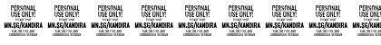 Kandira PERSONAL Italic Font