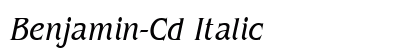 Benjamin-Cd Italic preview