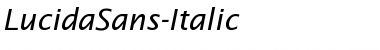 LucidaSans-Italic Regular Font
