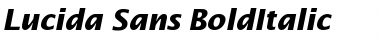 Lucida_Sans-BoldItalic Font