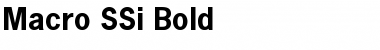 Macro SSi Bold Font