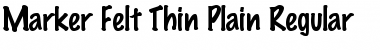 MarkerFeltThin-Plain Regular Font