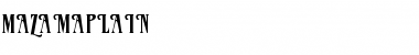 MazamaPlain Regular Font