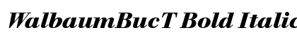 WalbaumBucT Bold Italic Preview