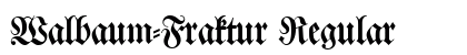Walbaum-Fraktur Regular Preview