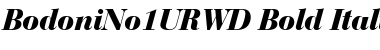 BodoniNo1URWD Bold Italic Font