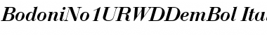 BodoniNo1URWDDemBol Italic Font