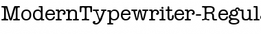 ModernTypewriter Regular Font