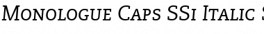 Monologue Caps SSi Italic Small Caps Font