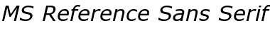 MS Reference Sans Serif Italic Font