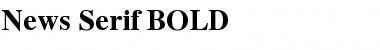 News Serif BOLD Font