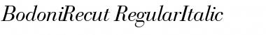 BodoniRecut RegularItalic Font