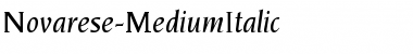 Novarese-MediumItalic Regular Font