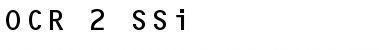 OCR 2 SSi Regular Font