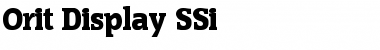 Orit Display SSi Regular Font