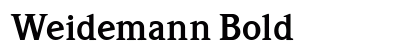 Weidemann Bold preview