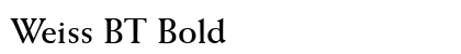 Weiss BT Bold preview