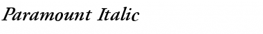 Paramount Italic Font