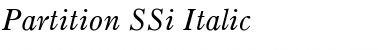 Partition SSi Italic Font