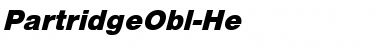 Download PartridgeObl-He Font Download PartridgeObl-He Font