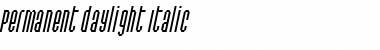 Permanent daylight Italic Regular Font