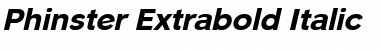 Phinster Extrabold Italic Font