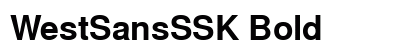 WestSansSSK Bold preview