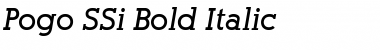 Pogo SSi Bold Italic Font