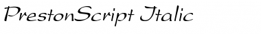 PrestonScript Italic Font